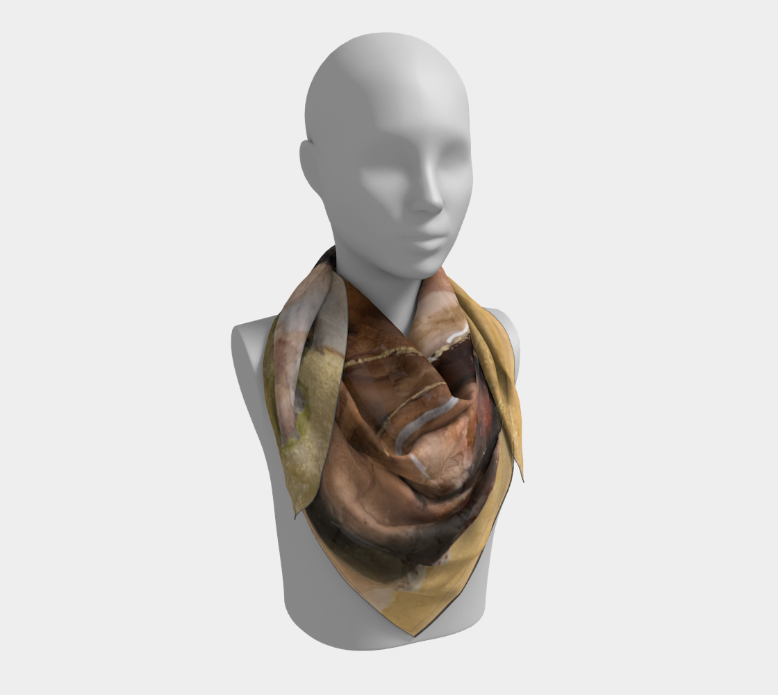 Foulard carré Cosmos au chocolat