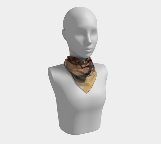 Foulard carré Cosmos au chocolat